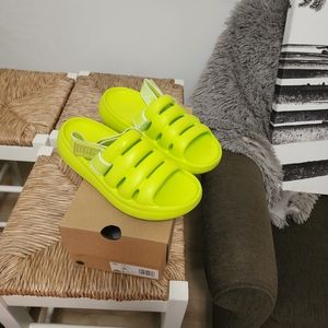 Ugg Sport Yeah Neon Yellow Slides